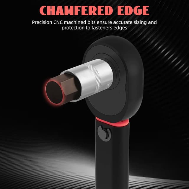 Detalle de Master Hex Bit Socket Set (32-Piece) — Allen Socket Set with 1/4", 3/8" & 1/2" Hex Drive Sockets (SAE & Metric)