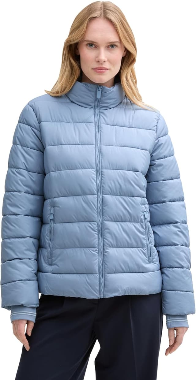 Detalle 2 de TOM TAILOR Giacca donna trapuntata impermeabile con logo sul braccio