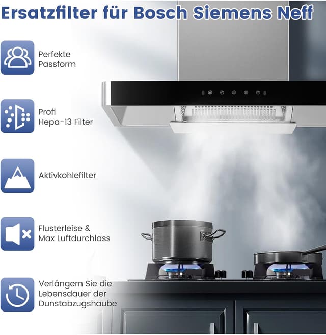 Detalle 2 de Aktivkohlefilter 2er Set für Dunstabzugshauben