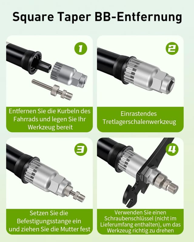 Detalle de Pawfly strumento per rimozione movimento centrale bici 20 denti, compatibile Shimano Octalink/ISIS e altri