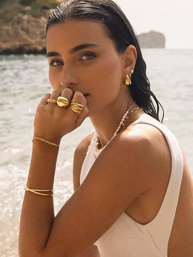 Thumbnail 4 de SINGULARU Lisse S 16 cm pulsera de acero bañada oro