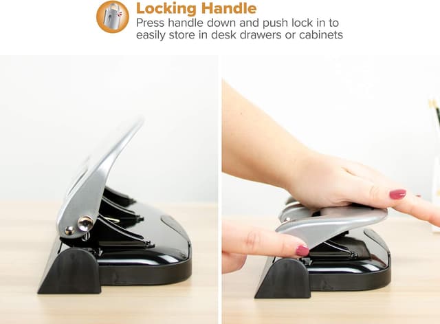 Detalle 2 de Bostitch Office EZ Squeeze 3-Hole Punch, 20-sheet