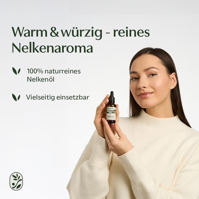 Detalle de nedura® BIO Nelkenöl 30 ml (100% naturreines Nelkenöl, zum Einnehmen)