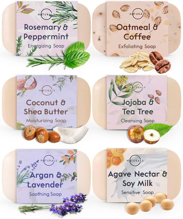 Detalle 2 de O NATURALS Savon noir africain biologique en pain (3 pièces) à base de beurre de karité