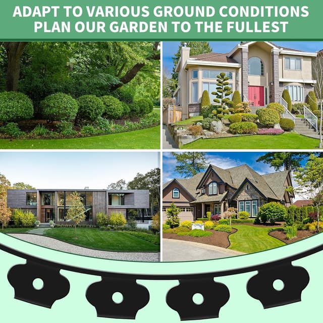 Thumbnail 6 de Kit de bordure de jardin flexible YEEBECA (10 cm de hauteur, 20 m de longueur) avec 60 piquets