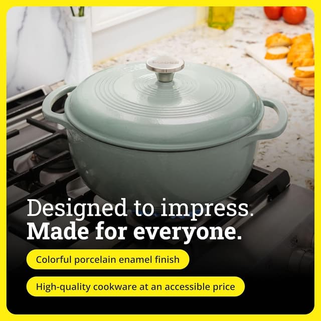 Detalle 2 de Lodge Essential Enamel Dutch Oven 6-qt