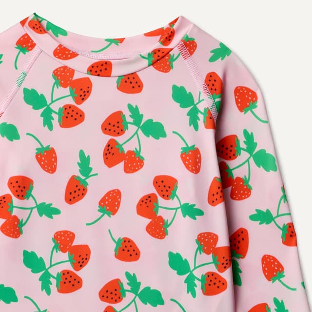 Detalle de Amazon Essentials Fille – maillot de bain 3 pièces avec rashguard manches longues