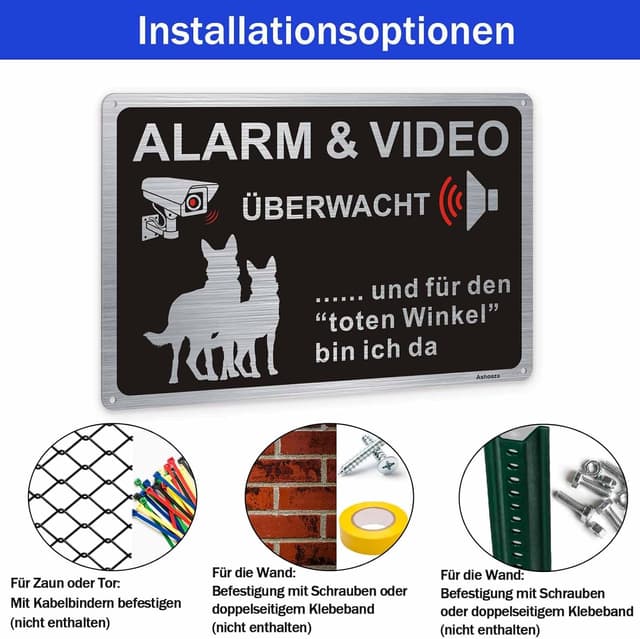Thumbnail 4 de Ashoaza Schild Alarm und Videoüberwachung 30x20