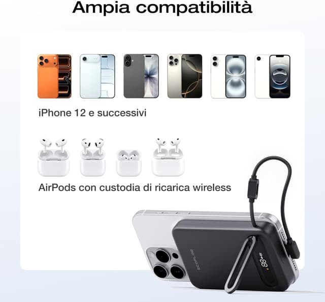 Detalle de EcoFlow RAPID Mag Qi2.2 Powerbank 10.000 mAh