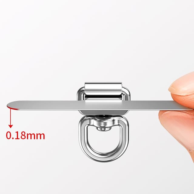 Detalle de CHUQING Handykette Schwarz mit Handy-Patch (Handyband-Einlagen) Roségold, 2 Stück – universelle Aufsätze für Smartphone-Hüllen