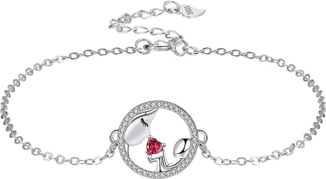 Thumbnail 6 de Bracelet pendentif cœur en argent sterling 925 Yinsen, réglable (17 + 4 cm)