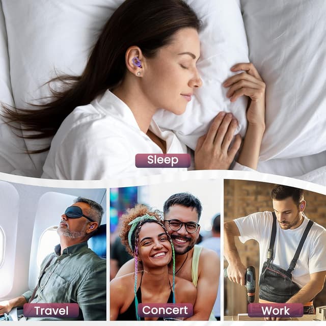 Detalle 2 de Weiche Silikon-Ohrstöpsel zum Schlafen für Seitenschläfer – 6 Größen S/M/L, 2 Paar Ohrflügel gegen Schnarchen