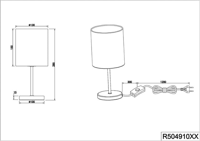 Thumbnail 4 de Reality Sobremesa Jerry R50491080 1xE14, Ø13,0 cm