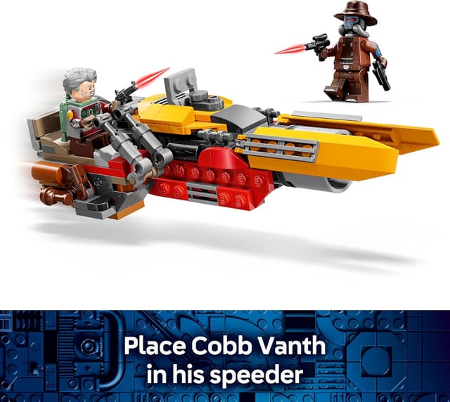 Detalle de LEGO Star Wars 75437 Cobb Vanth’s Speeder set (incl. minifigures, blasters & jetpack)