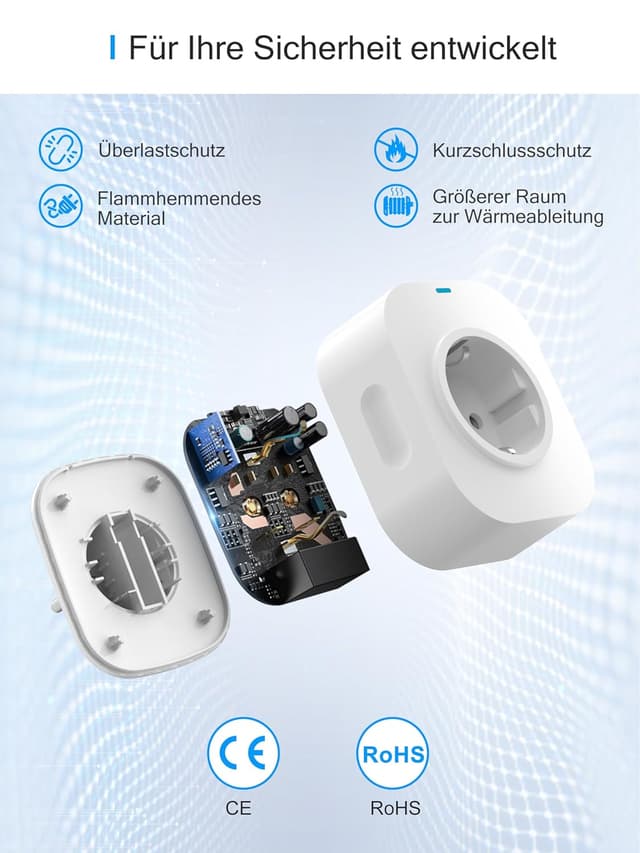 Thumbnail 6 de EIGHTREE WLAN Smart Alexa Steckdose mit Strommessung 16A