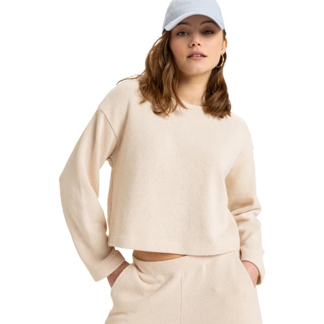 Detalle de Roxy Stay Roxy sudadera mujer cuello redondo