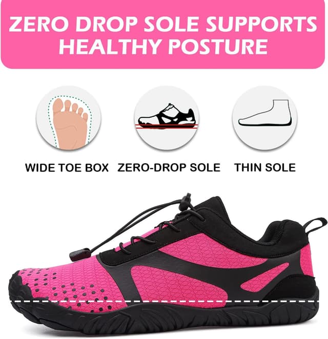 Detalle de DimaiGlobal Scarpe Barefoot minimaliste unisex per trail, indoor e outdoor con suola a battistrada antiscivolo