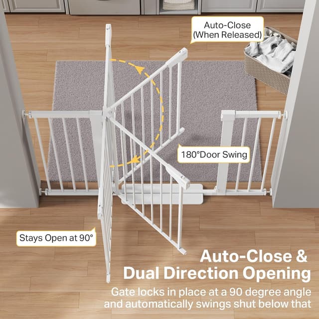 Thumbnail 4 de Cumbor 2 Pack Extra Wide Baby Gate 29.7"-51.5" Doorways