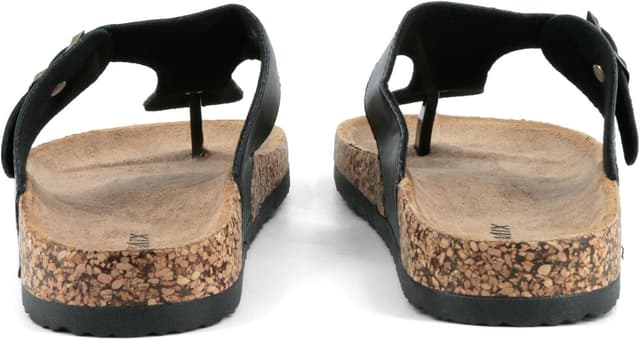 Detalle de JOMIX Infradito da uomo con fibbia MCI250209: suola in sughero e punta con fibbia regolabile