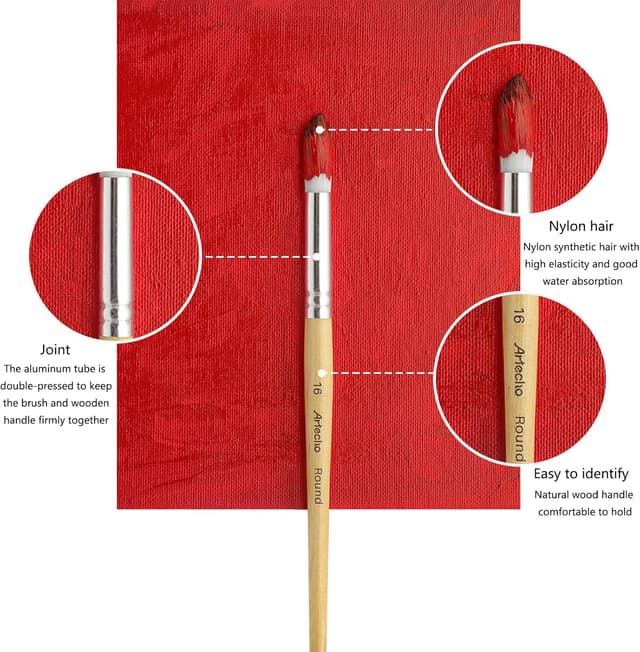 Detalle de Artecho Pinselset 24 Pinsel für Malerei 🎨