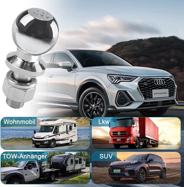 Detalle 2 de Tyafzzn Anhängerkupplungskugel 50 mm für 3,5 t (Kupplungskugel/Ackerschiene) mit 22 mm Stiftdurchmesser