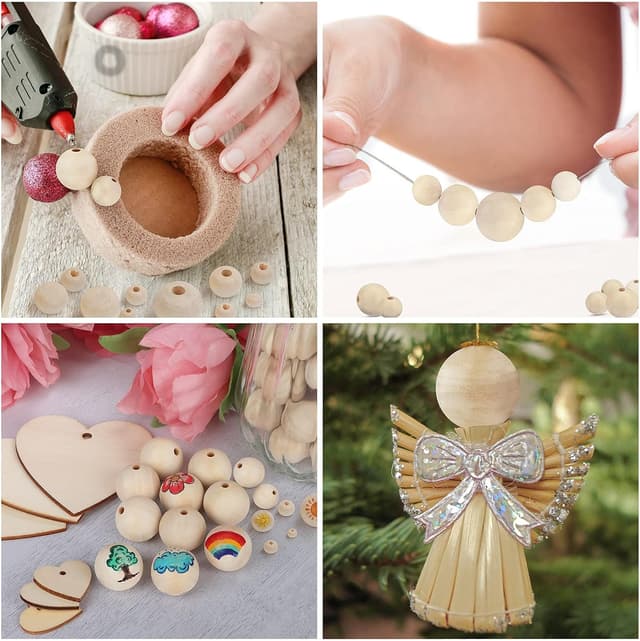 Thumbnail 6 de BELLE VOUS Natural Wooden Craft Balls 1000 Pack 🎨