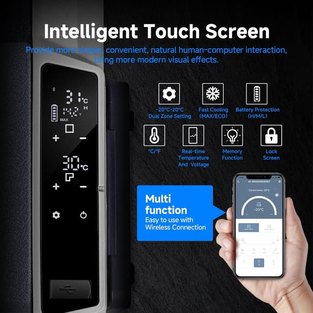 Thumbnail 2 de AAOBOSI 60L compressor car fridge freezer