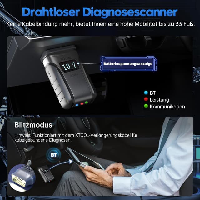 Thumbnail 5 de XTOOL A30M OBD2 Diagnosegerät 26 Funktionen