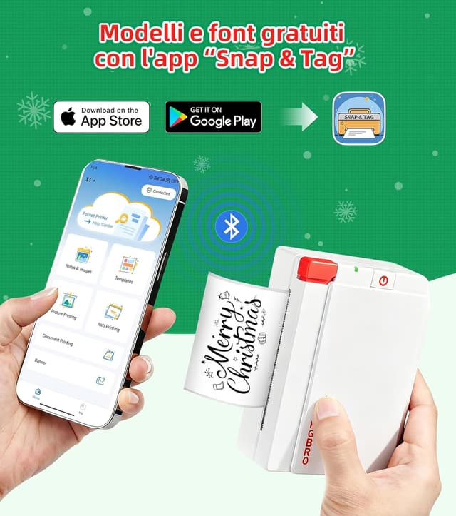 Thumbnail 4 de ORGBRO X3 stampante termica Bluetooth 300 DPI per etichette e foto