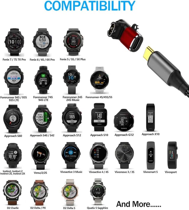 Thumbnail 6 de Rndono USB-C Ladeadapter Garmin Watches