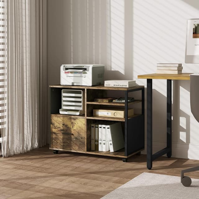 Detalle 2 de WOLTU Cajonera con Ruedas Industrial, Armario de Oficina 🗄