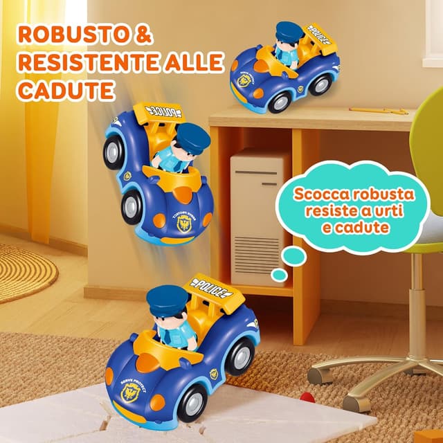 Detalle de Pup Go Macchina della Polizia RC cartoon telecomandata per bambini 18 mesi+ con musica e luci