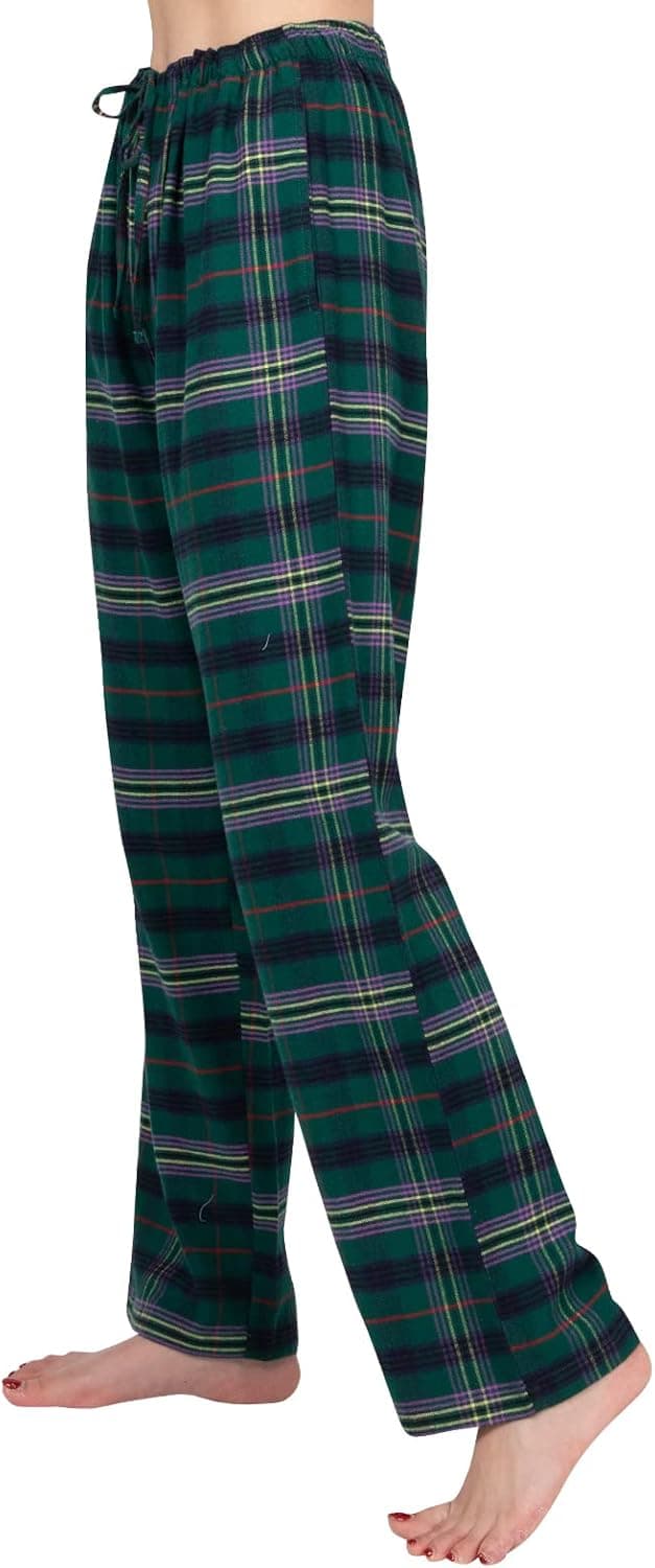 Detalle de JTPW Damen Pyjama- oder Lounge-Bottoms aus 100% Baumwollflanell mit Taschen