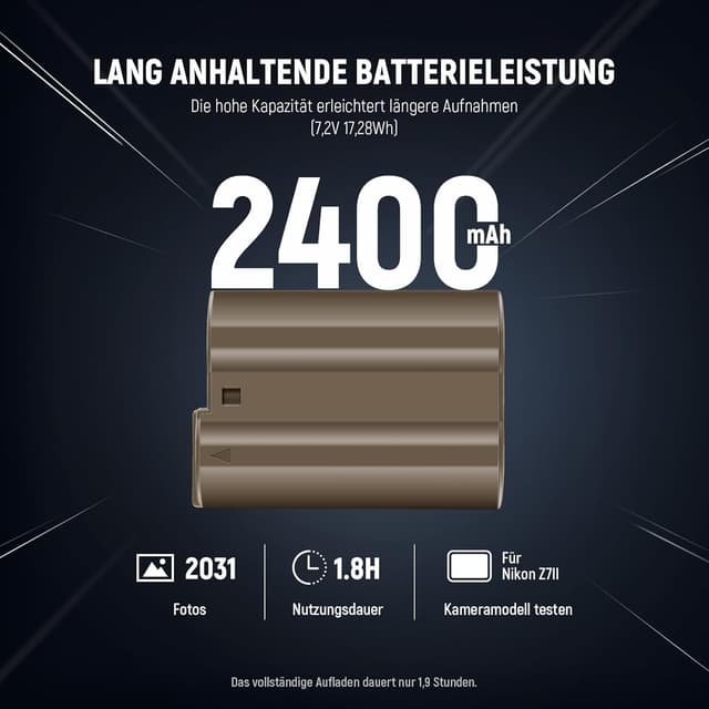Detalle de NEEWER EN-EL15c Akku 2400 mAh