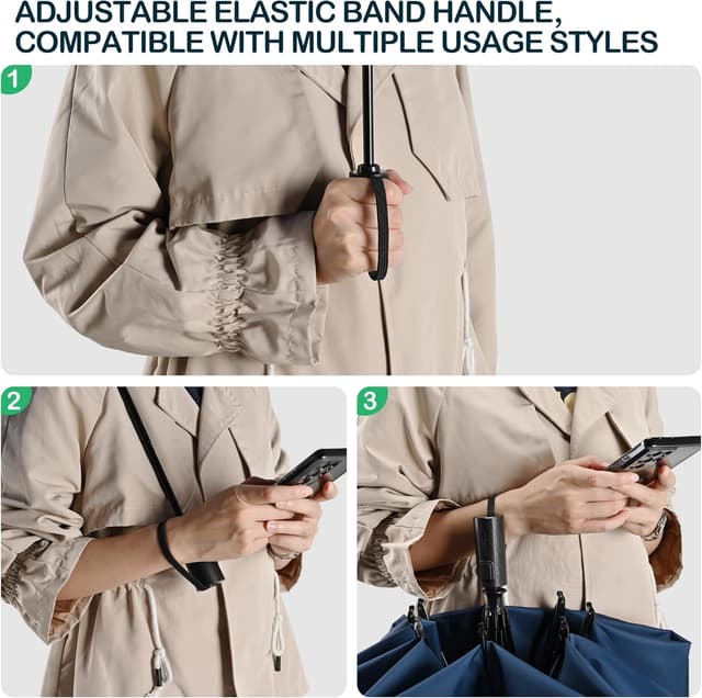 Thumbnail 2 de ACEIken Sturmfester Automatik Regenschirm 116 cm