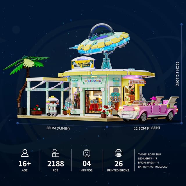 Thumbnail 6 de Lumibricks Interstellar Drive-In 2188 Teile