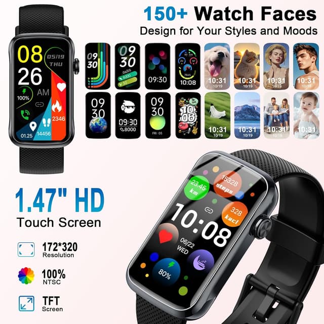Detalle 2 de HD 1.47-inch 2026 Smart Watch Fitness Tracker