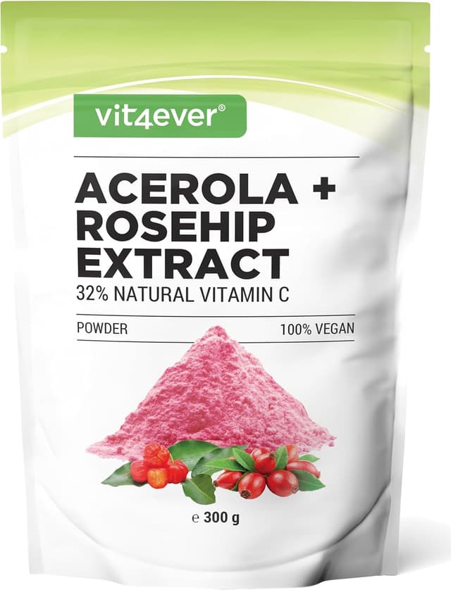 Detalle de Poudre d'acérola 300 g — 1500 mg d'extrait, 200 portions 🍒