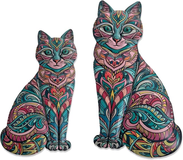Imagen de Liffy Boho Cat Metal Wall Decor – Cat wall art 🖼 en OfertitasTOP
