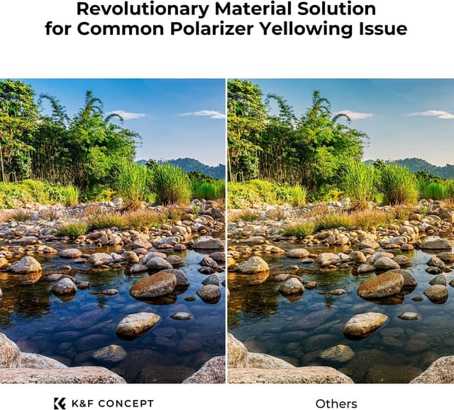 Detalle de K&F CONCEPT 77mm True Color Polarising CPL (Nano-X Series) circular polariser filter