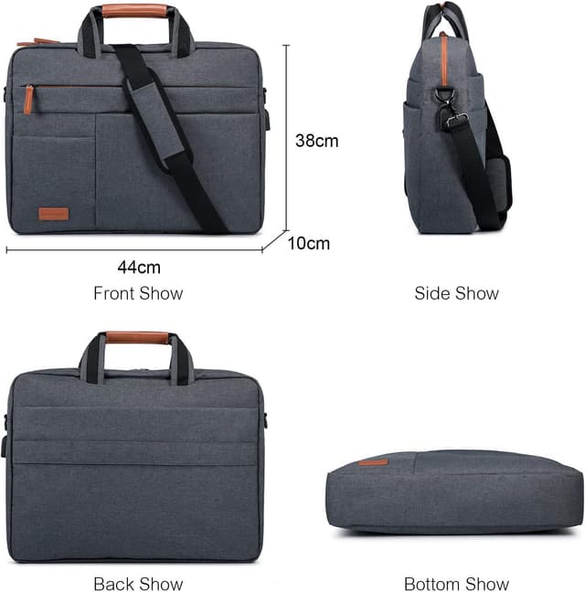 Detalle 2 de LOVEVOOK Sacoche 17,3 pouces Gris foncé