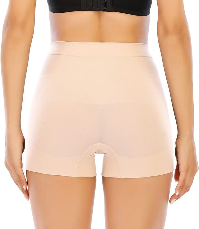 Detalle 2 de Womens Seamless Shaping Boyshorts Tummy Control Underwear (Light to Medium Control) Slimming Shapewear Slip Shorts