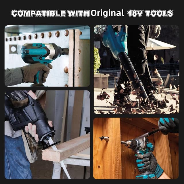 Thumbnail 6 de 4er-Set 8000 mAh Li-Ion Ersatzakku für Makita 18 V (kompatibel mit BL1850/BL1860 u. a.)