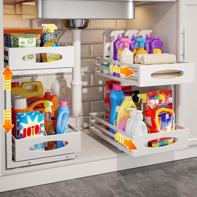 Detalle de mixeshop Under Sink Organizer 16" 2-Tier