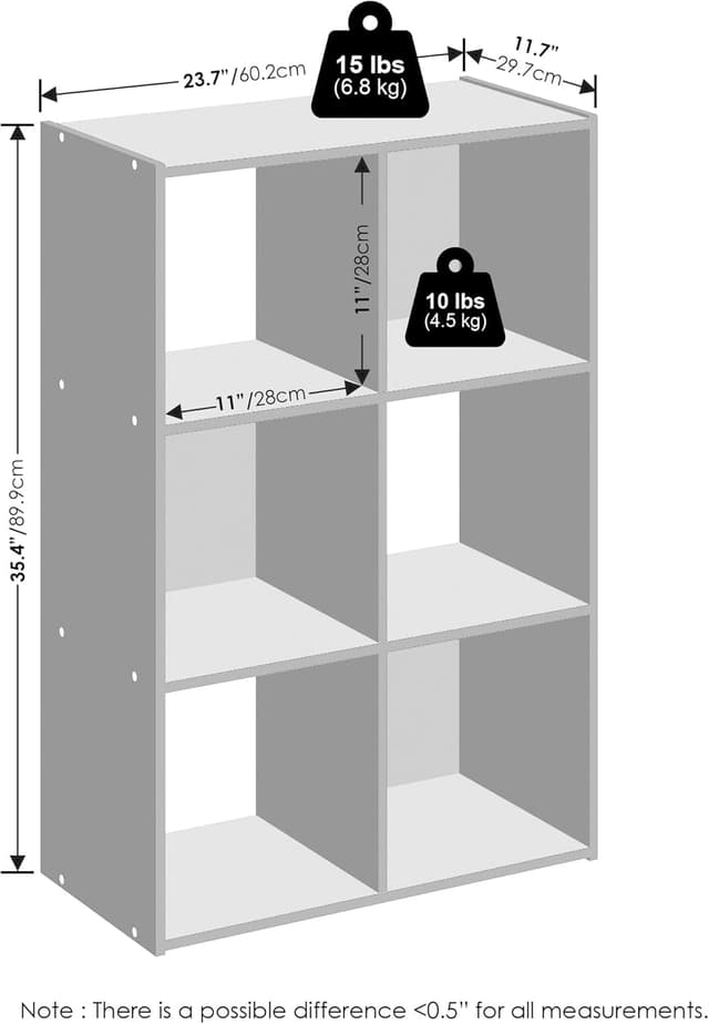 Detalle 2 de Furinno Pelli Cubic Mobile 6 cubi