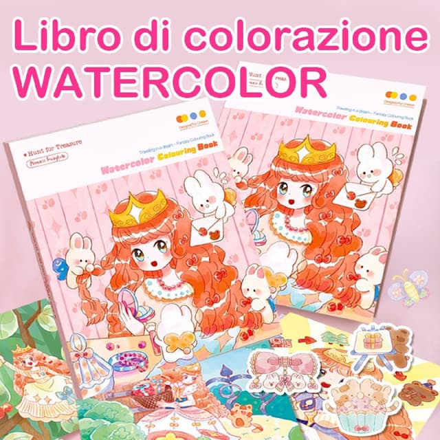 Thumbnail 1 de Aannanl Libro da Colorare con Acqua 24 pagine