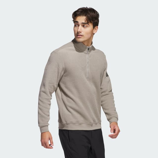 Detalle de Adidas Sudadera Ultimate365 Terry Cloth Quarter-Zip Beige