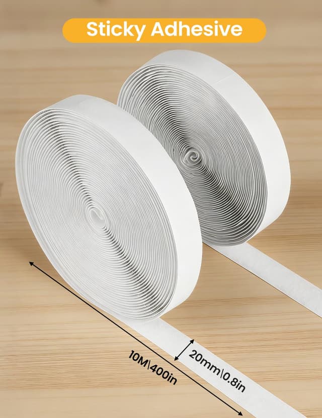 Thumbnail 6 de Beesgarden Heavy Duty Hook and Loop Adhesive Tape (20mm x 10m) with Dispenser