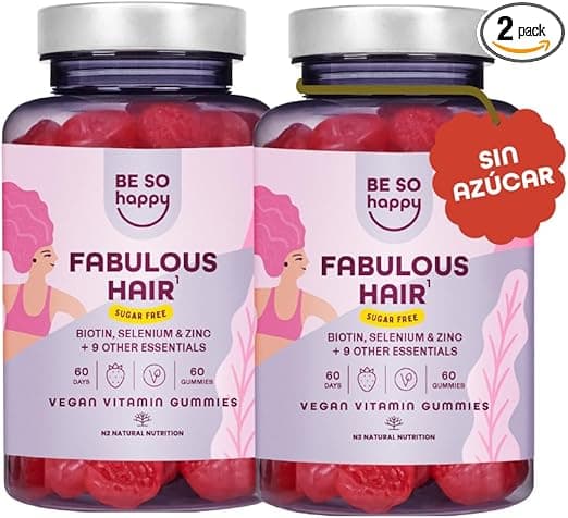 Imagen de BeSoHappy Gominolas con Biotina 6000 mcg y Otros 10 Componentes 🍓 en OfertitasTOP