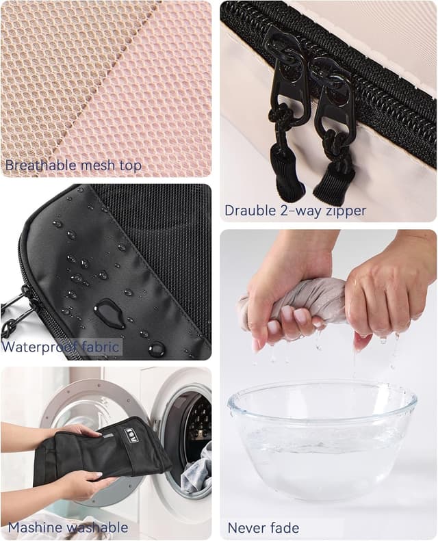 Thumbnail 6 de MURISE Koffer Organizer 8-teilig: Packing Cubes & Taschen-Set für Urlaub und Reisen, Schwarz